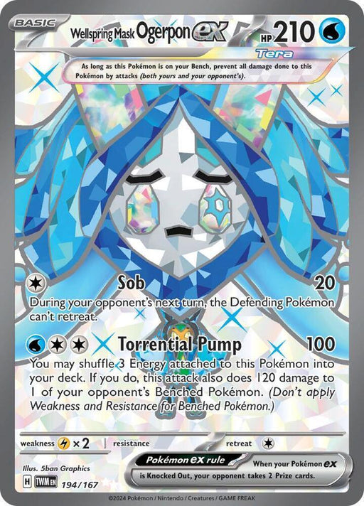 Wellspring Mask Ogerpon ex (194/167) [Scarlet & Violet: Twilight Masquerade] - for just $1.45! 