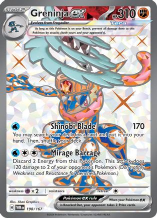 Greninja ex 198/167 - SV06 Twilight Masquerade Holofoil - for just $3.33! 