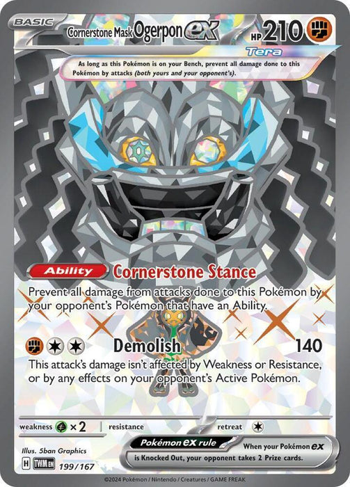 Cornerstone Mask Ogerpon ex (199/167) [Scarlet & Violet: Twilight Masquerade] - for just $1.90! 