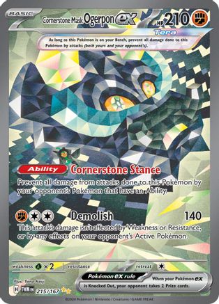 Cornerstone Mask Ogerpon ex 215/167 - SV06 Twilight Masquerade Holofoil - for just $9.75! 