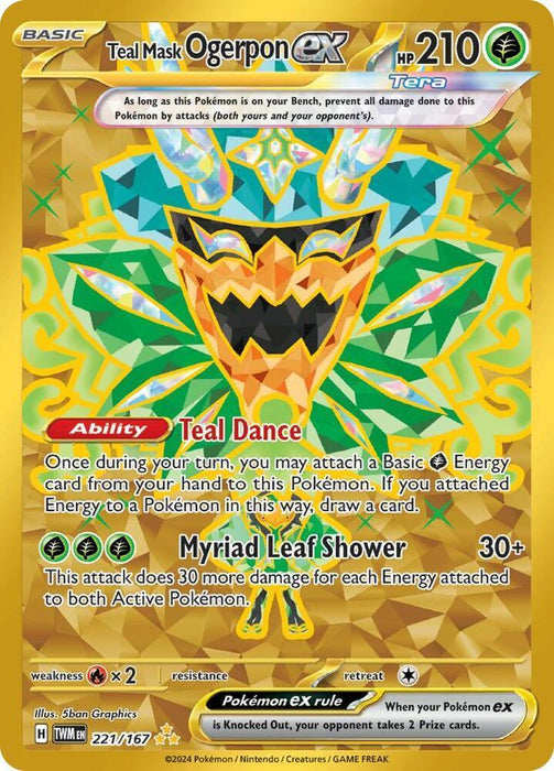 Teal Mask Ogerpon ex (221/167) [Scarlet & Violet: Twilight Masquerade] - for just $4.30! 