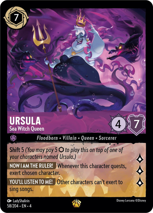 Ursula - Sea Witch Queen (58/204) [Ursula's Return] - Just $4.70! Shop now at Retro Gaming of Denver