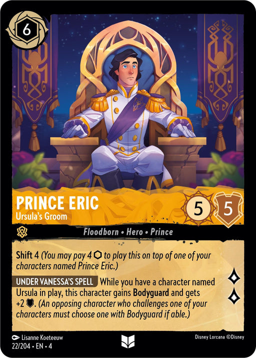 Prince Eric - Ursula's Groom (22/204) [Ursula's Return] - Just $0.05! Shop now at Retro Gaming of Denver