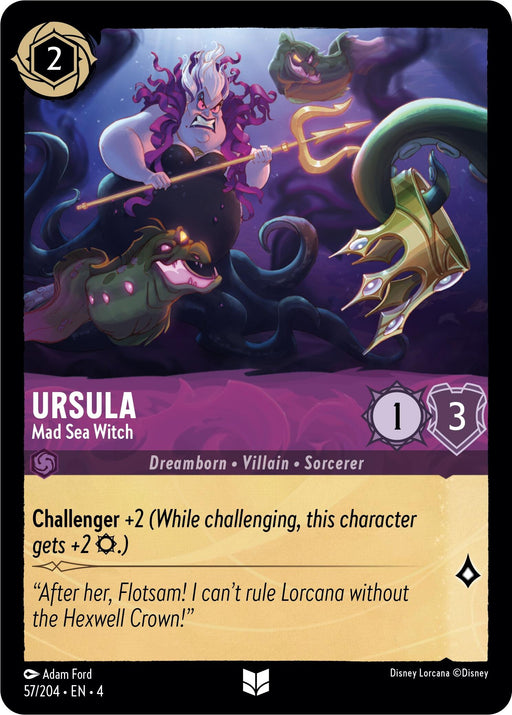 Ursula - Mad Sea Witch (57/204) [Ursula's Return] - Just $0.10! Shop now at Retro Gaming of Denver