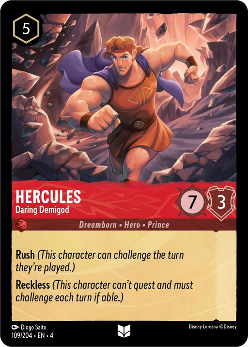 Hercules - Daring Demigod (109/204) [Ursula's Return] - Just $0.05! Shop now at Retro Gaming of Denver