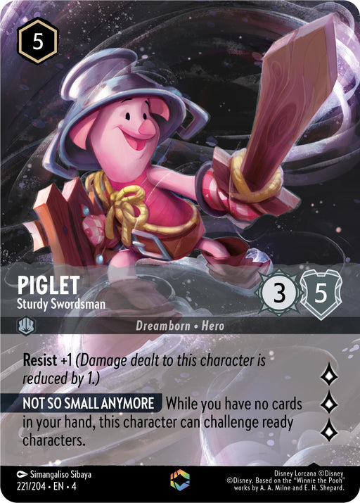 Piglet - Sturdy Swordsman (Enchanted) (221/204) [Ursula's Return] - Just $47.25! Shop now at Retro Gaming of Denver