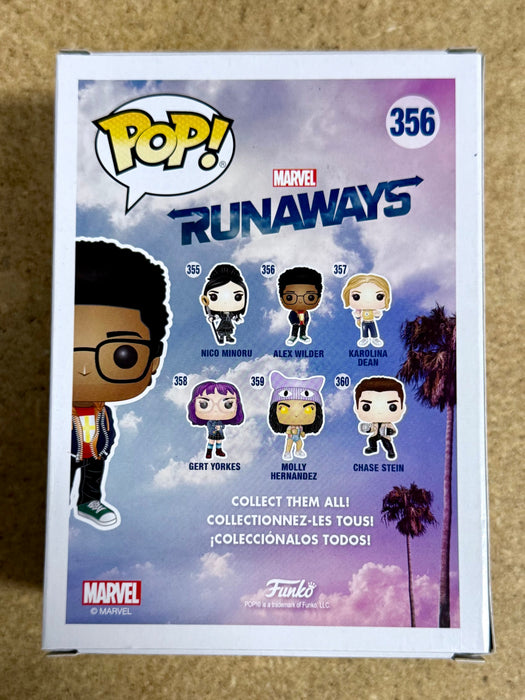 Rhenzy Feliz Signed Marvel Runaways Alex Wilder Funko Pop! #356 With JSA COA - for just $75! 