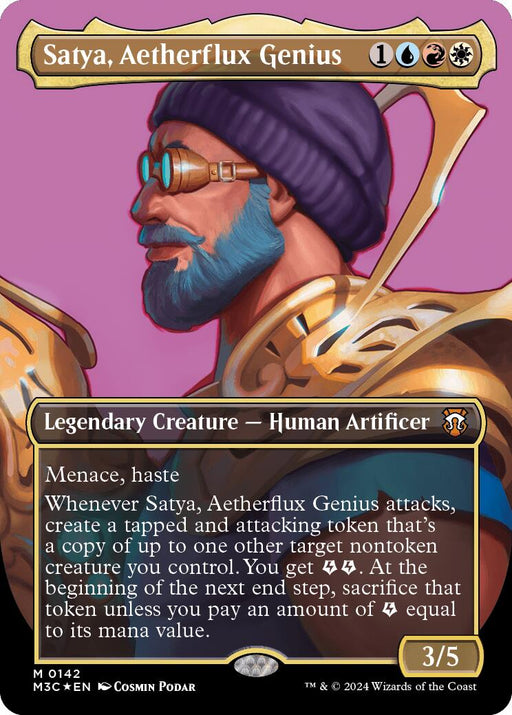 Satya, Aetherflux Genius (Borderless) (Ripple Foil) [Modern Horizons 3 Commander] - Just $1.01! Shop now at Retro Gaming of Denver