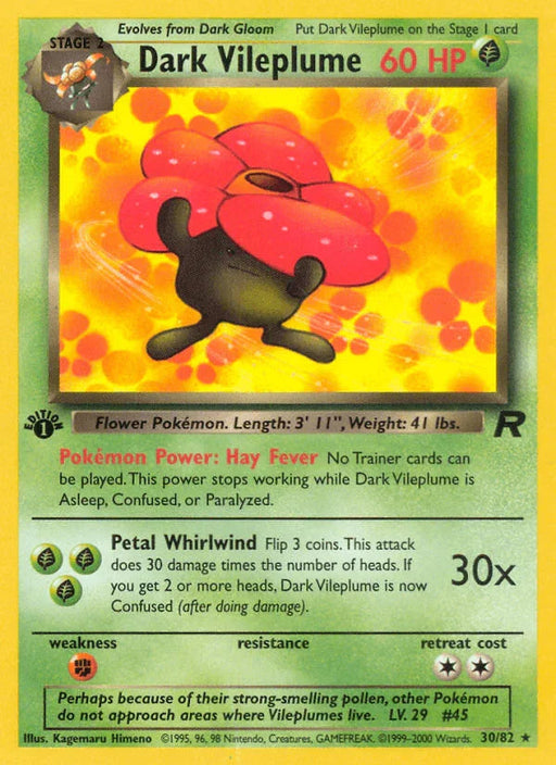 Dark Vileplume (30/82) [Team Rocket 1st Edition] - for just $2.20! 