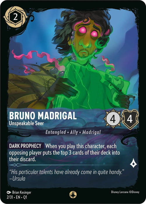 Bruno Madrigal - Unspeakable Seer (2/31) [Illumineer's Quest: Deep Trouble] - for just $0.10! 