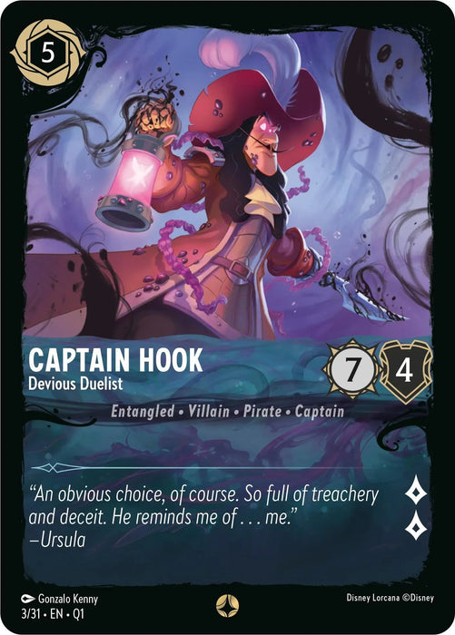 Captain Hook - Devious Duelist (3/31) [Illumineer's Quest: Deep Trouble] - for just $0.10! 