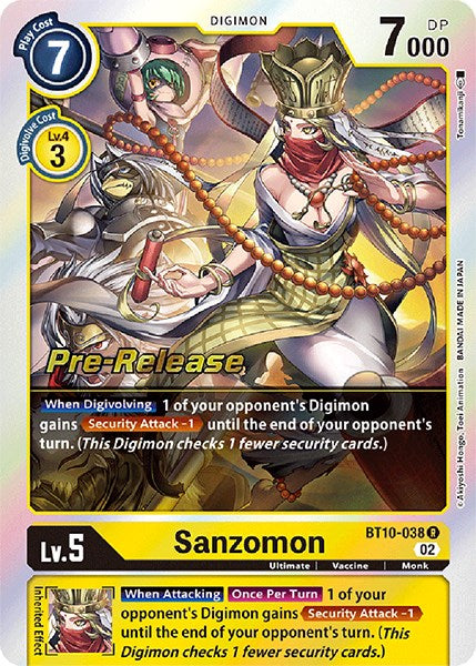 Sanzomon [BT10-038] [Xros Encounter Pre-Release Cards] - Just $0.09! Shop now at Retro Gaming of Denver