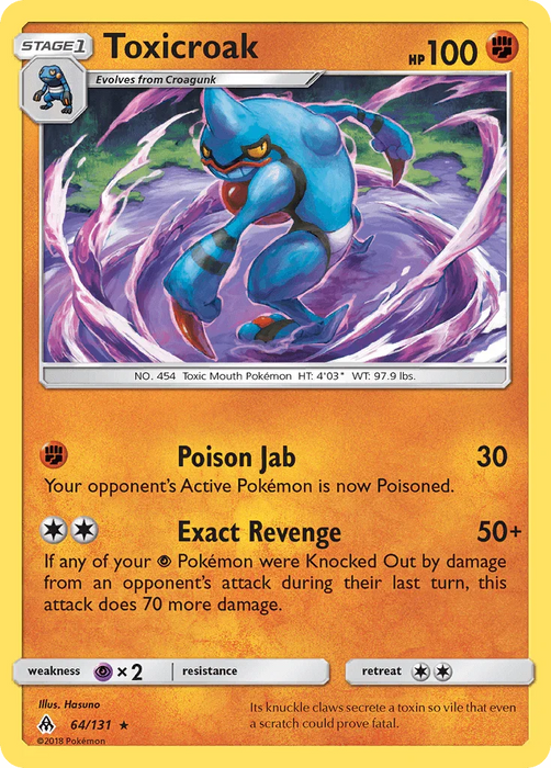 Toxicroak (64/131) [Sun & Moon: Forbidden Light] - for just $0.15! 