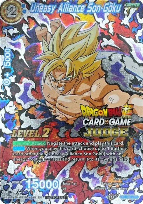 Uneasy Alliance Son Goku (Level 2) (DB1-096) [Judge Promotion Cards] - for just $1.60! 