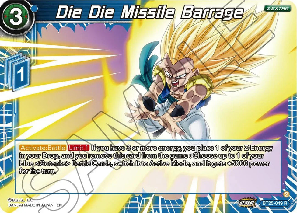 Die Die Missile Barrage (BT25-049) [Legend of the Dragon Balls] - for just $0.10! 