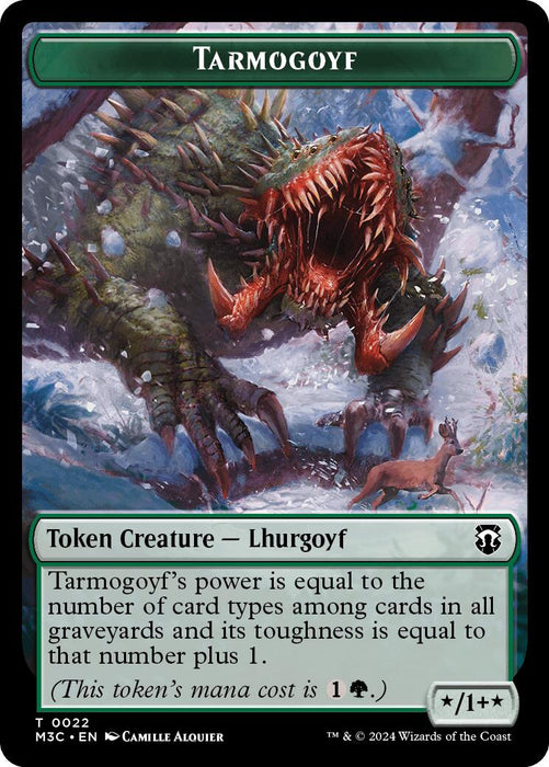 Tarmogoyf // Saproling Double-Sided Token [Modern Horizons 3 Commander Tokens] - Just $0.40! Shop now at Retro Gaming of Denver