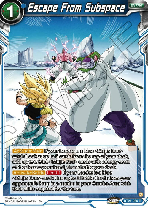 Escape From Subspace (BT25-069) [Legend of the Dragon Balls] - for just $0.10! 