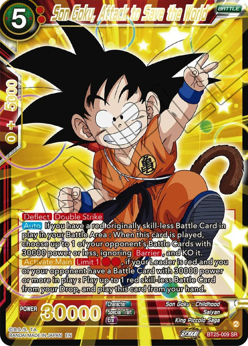 Son Goku, Attack to Save the World (BT25-009) [Legend of the Dragon Balls] - for just $1.10! 