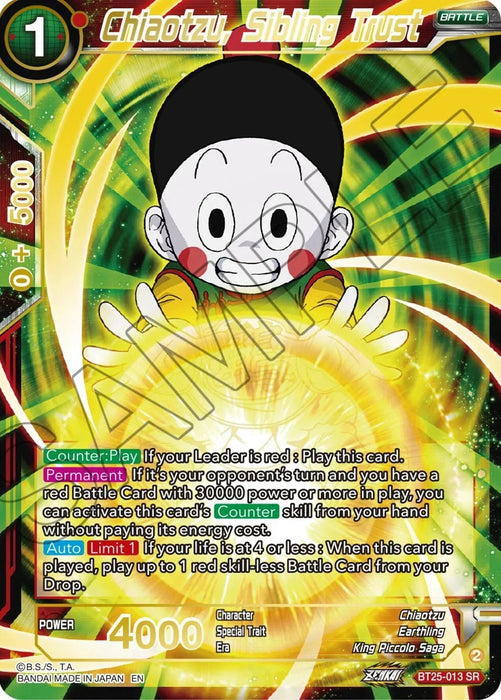 Chiaotzu, Sibling Trust (BT25-013) [Legend of the Dragon Balls] - for just $0.45! 