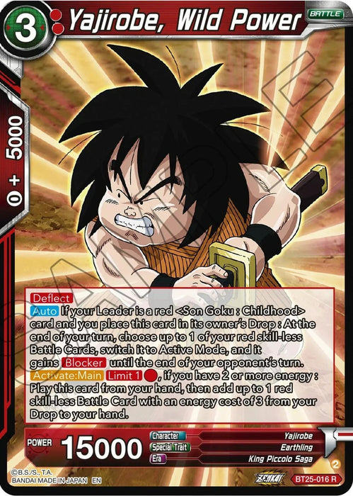 Yajirobe, Wild Power (BT25-016) [Legend of the Dragon Balls] - for just $0.10! 