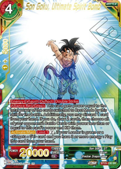 Son Goku, Ultimate Spirit Bomb (BT25-130 SR) [Legend of the Dragon Balls] - for just $2! 