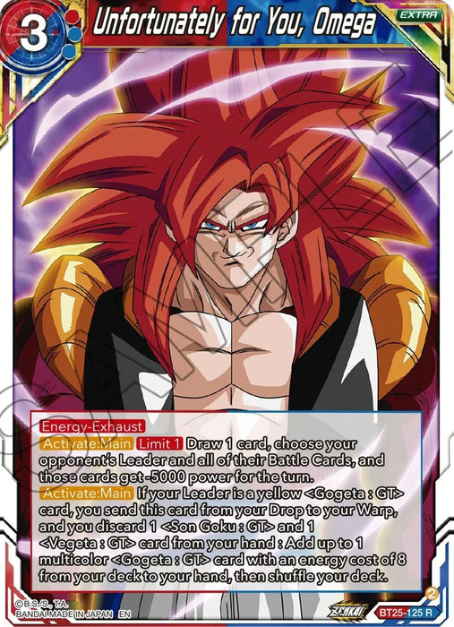 Unfortunately for You, Omega (BT25-125) [Legend of the Dragon Balls] - for just $0.10! 