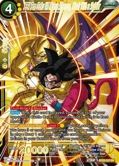 SS4 Son Goku Vs Nuova Shenron, Clash With a Soldier (BT25-107) [Legend of the Dragon Balls] - for just $1.80! 