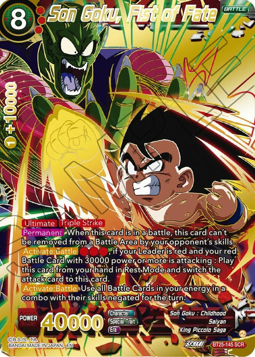 Son Goku, Fist of Fate (BT25-145) [Legend of the Dragon Balls] - for just $21.80! 