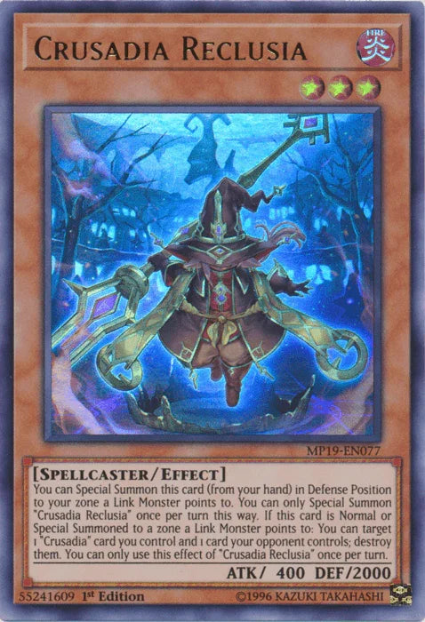 Crusadia Reclusia [MP19-EN077] Ultra Rare - for just $0.10! 