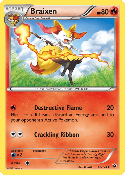 Braixen (12/124) [XY: Fates Collide] - for just $0.10! 
