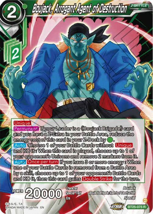 Boujack, Arrogant Agent of Destruction (BT25-075) [Legend of the Dragon Balls] - for just $0.10! 