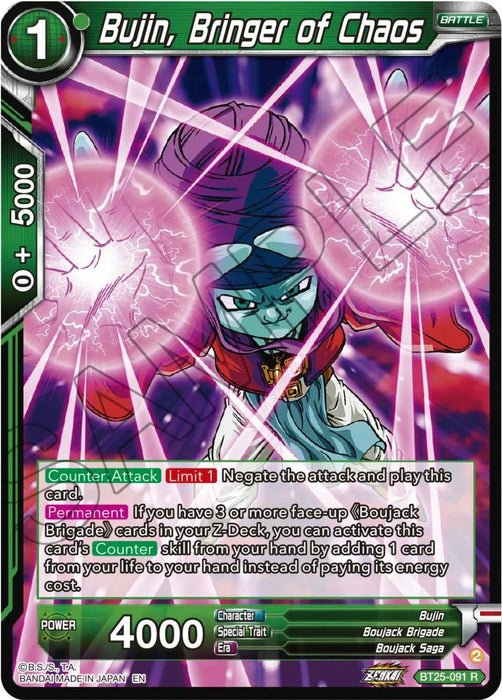 Bujin, Bringer of Chaos (BT25-091) [Legend of the Dragon Balls] - for just $0.10! 