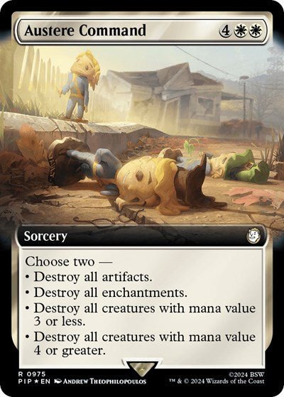 Austere Command (Extended Art) (Surge Foil) (Universes Beyond: Fallout) Near Mint Foil - for just $5.48! 