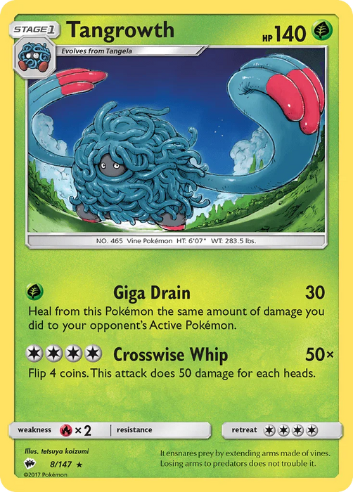 Tangrowth (8/147) [Sun & Moon: Burning Shadows] - for just $0.10! 