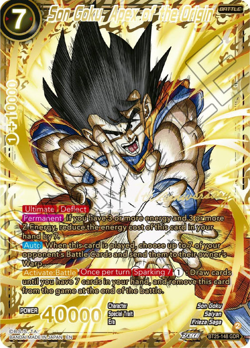 Son Goku, Apex of the Origin (GDR) (BT25-148) [Legend of the Dragon Balls] - for just $1200! 
