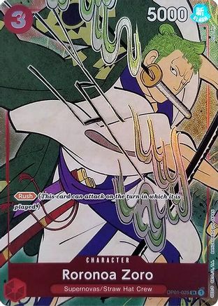 Roronoa Zoro (English Version 1st Anniversary Set) (OP01-025) - One Piece Promotion Cards Foil - for just $325.35! 