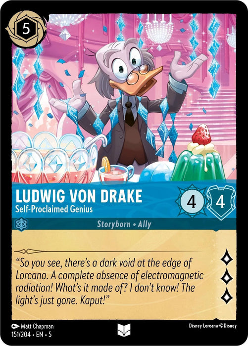 Ludwig Von Drake - Self-Proclaimed Genius (151/204) [Shimmering Skies] - for just $0.10! 