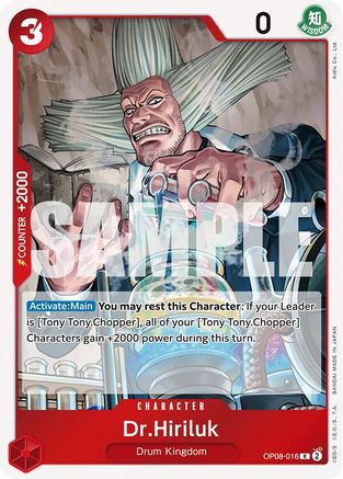 Dr.Hiriluk (OP08-016) - Two Legends Foil - for just $0.08! 