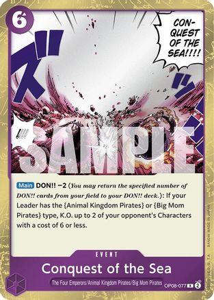 Conquest of the Sea (OP08-077) - Two Legends Foil - for just $0.08! 
