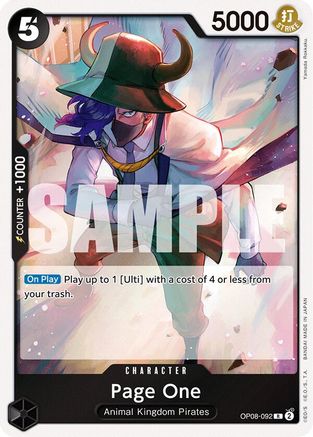 Page One (OP08-092) - Two Legends Foil - for just $0.05! 