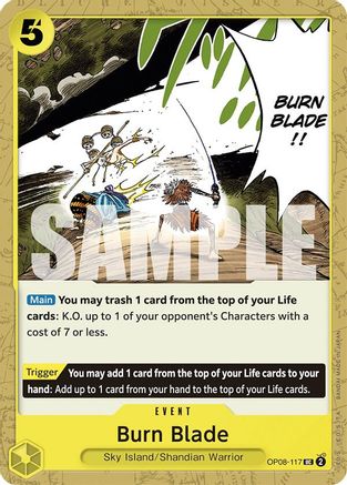 Burn Blade (OP08-117) - Two Legends - for just $0.05! 