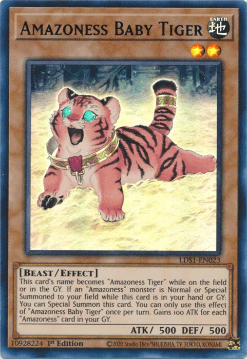 Amazoness Baby Tiger (Blue) [LDS1-EN023] Ultra Rare - for just $0.15! 