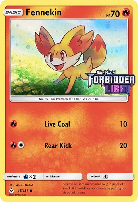 Fennekin (15/131) (Cosmos Holo) (Toys R' Us Promo) [Sun & Moon: Forbidden Light] - for just $16.70! 