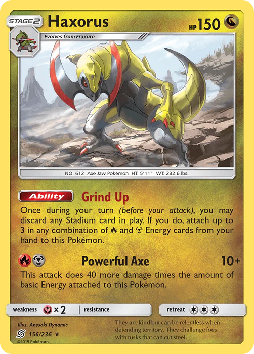 Haxorus (156/236) [Sun & Moon: Unified Minds] - for just $0.35! 