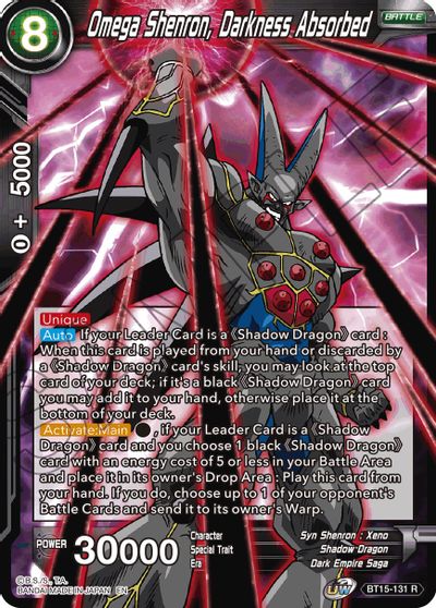 Omega Shenron, Darkness Absorbed (BT15-131) [Saiyan Showdown] - for just $0.10! 