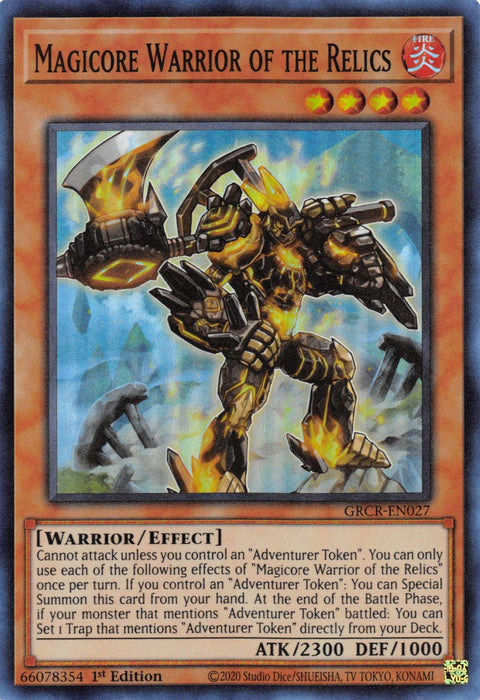 Magicore Warrior of the Relics [GRCR-EN027] Super Rare - for just $0.10! 