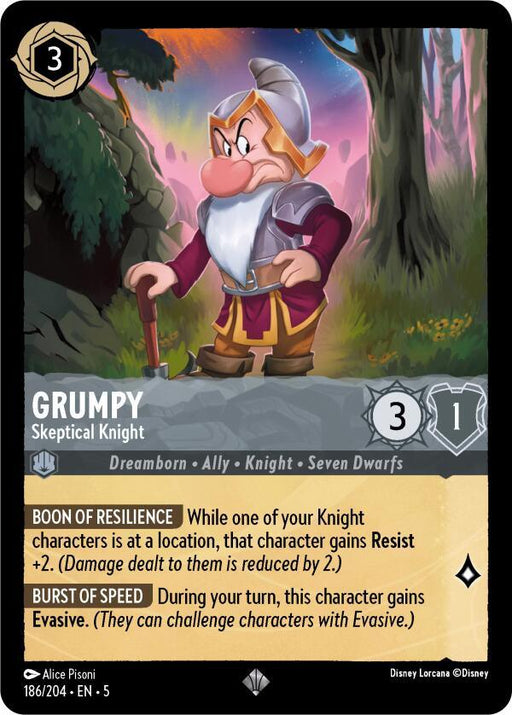 Grumpy - Skeptical Knight (181/204) [Shimmering Skies] - for just $0.10! 
