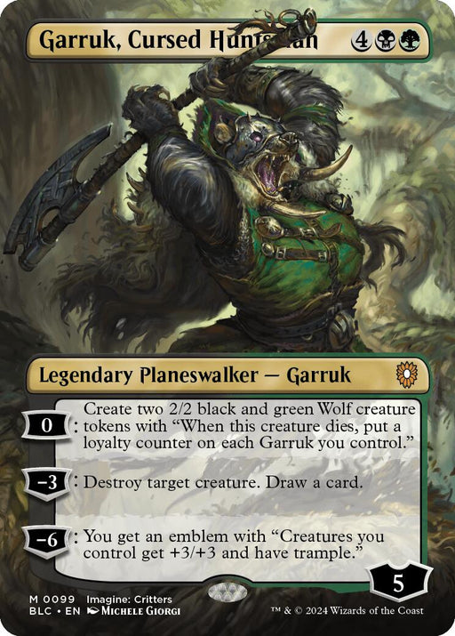 Garruk, Cursed Huntsman (Borderless) [Bloomburrow Commander] - Just $0.35! Shop now at Retro Gaming of Denver