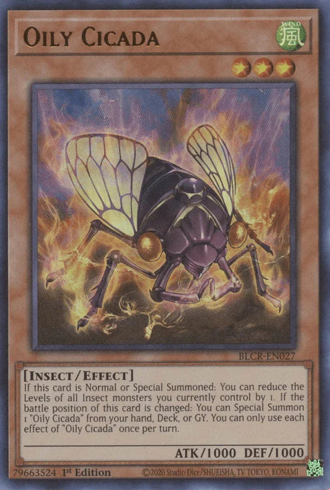 Oily Cicada [BLCR-EN027] Ultra Rare - for just $0.10! 
