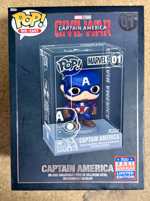 Funko Pop! Die-Cast Captain America #01 Marvel MCU Civil War SDCC 2021 Exclusive - for just $65! 